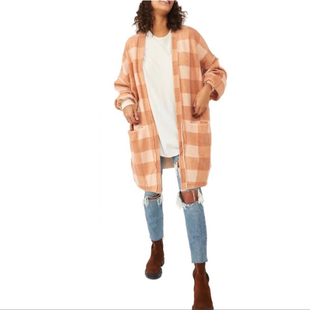 Free People | Benji Check Long Cardigan | Medium - Picture 7 of 16